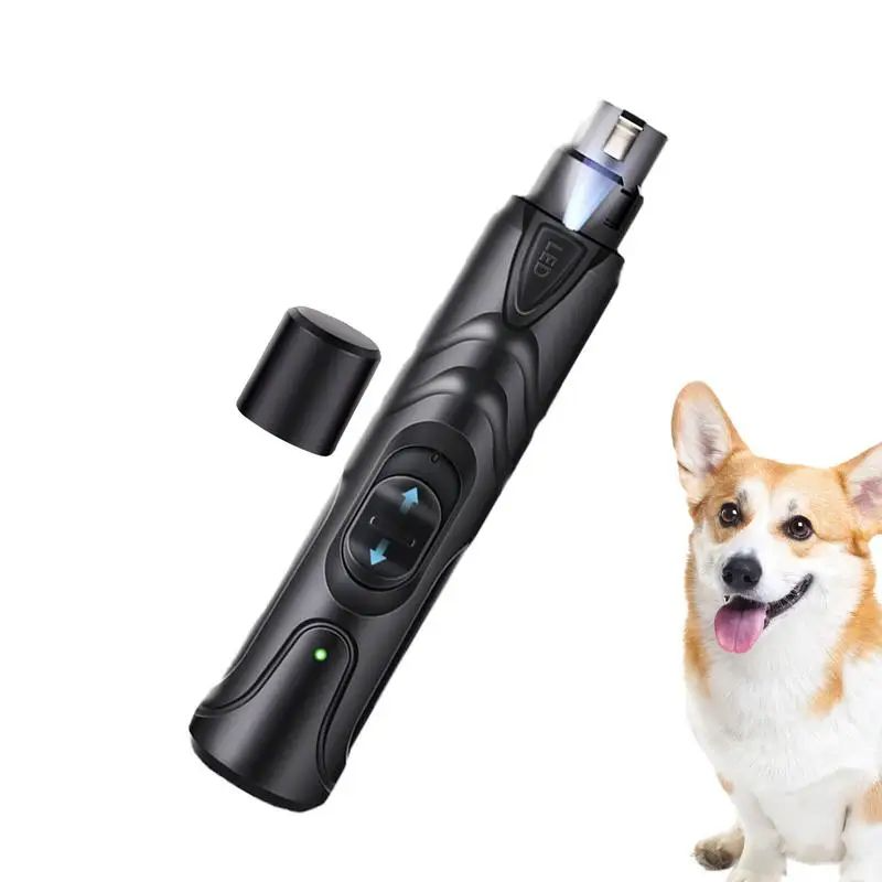 Vet-Recommended Rechargeable Dog Nail Grinder with LED light. Quiet, Safe & Stress-Free Nail Trimming