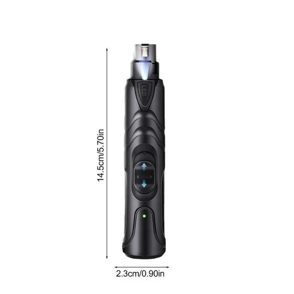 Vet-Recommended Rechargeable Dog Nail Grinder with LED light. Quiet, Safe & Stress-Free Nail Trimming