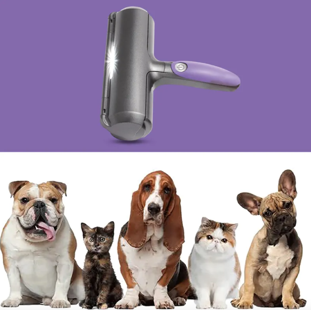 Reusable Pet Hair Removal Roller - Washable Lint & Fur Remover for Furniture, Clothes & Car